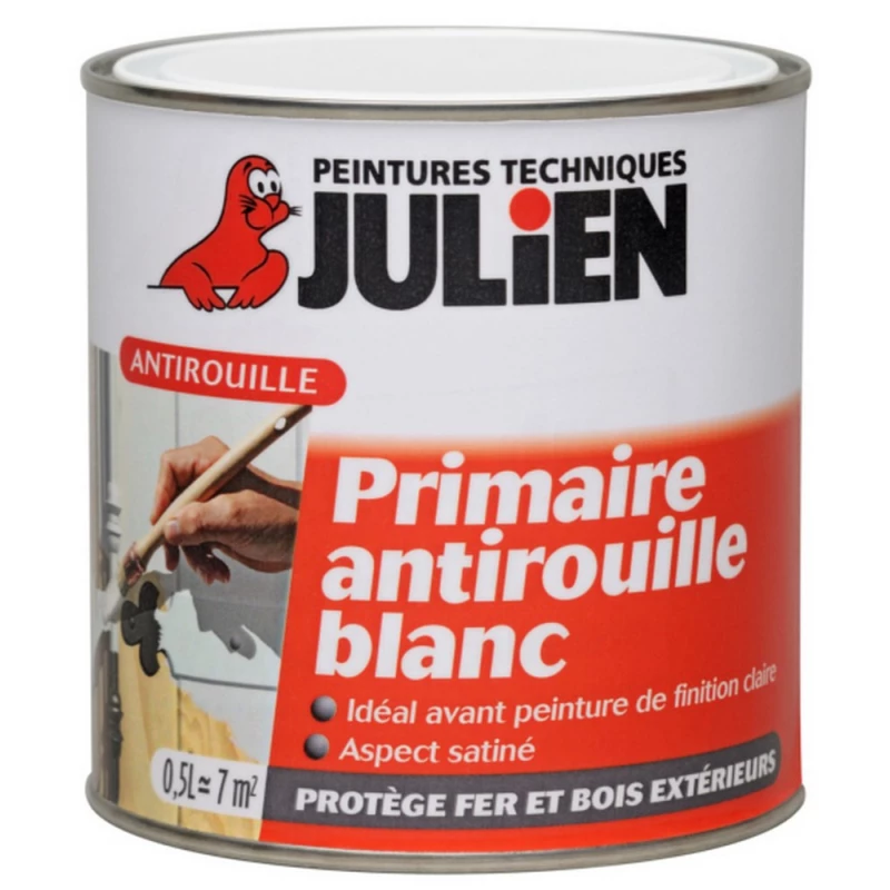 Feri Primaire Antirouille Blanc 0.5 litre - JULIEN