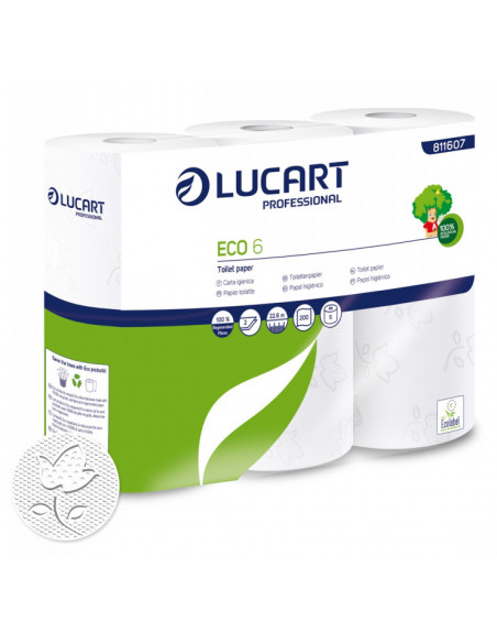 Papier Toilette Blanc 6 Rouleaux Ecolabel Européen - LUCART
