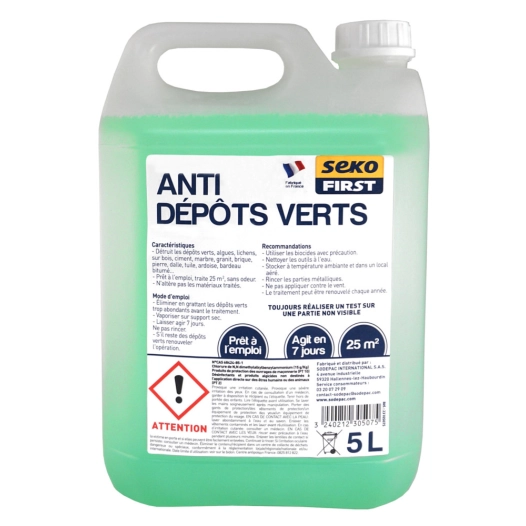 Anti-dépôts verts SEKOFISRT_5l - SODEPAC