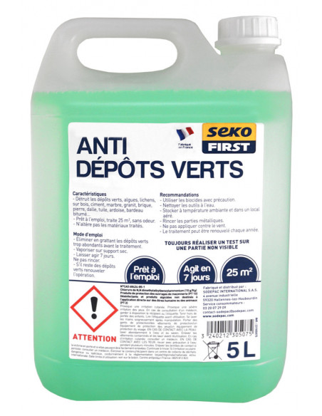 Anti-dépôts verts SEKOFISRT_5l - SODEPAC