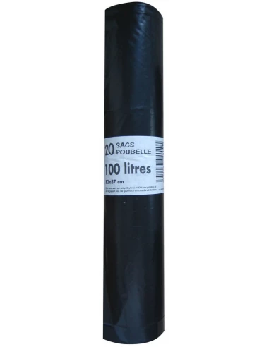Sac Poub 100lx20 Noir 50 Micron - PUBLI EMBAL