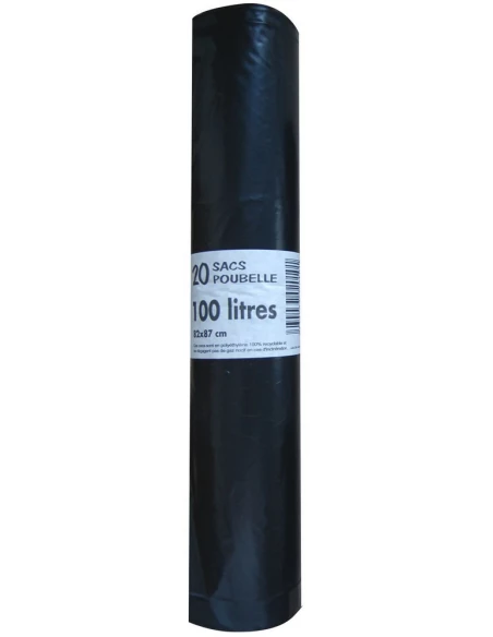 Sac Poub 100lx20 Noir 50 Micron - PUBLI EMBAL