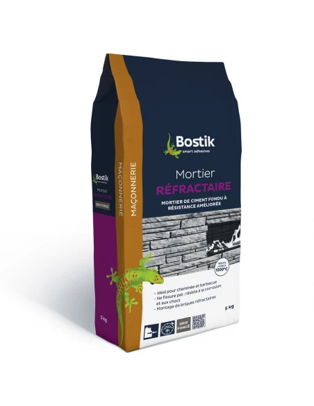BOSTIK Mortier réfractaire_5kg - BOSTIK