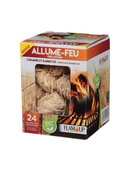 FLAM'UP Allume-feu bois_boite_de_24 - FLAM'UP