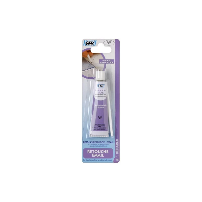 Retouche émail Limpimail tube 20ml sous blister blanc - GEB