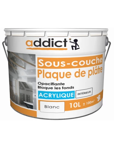 Peinture Sous-couche acrylique 10 litres blanc - ADDICT