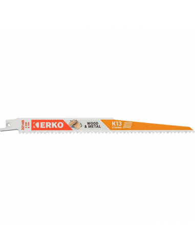 Lame scie sabre bim erko 228 mm 6d bois et clous - carte de 5