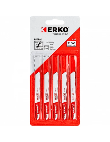 Lame de scie sauteuse erko 75mm 14 d metal 2 - 6 mm - cartede 5