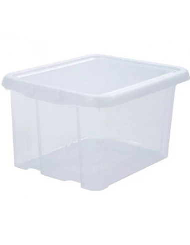 Bac de rangement avec couvercle 30 l 44 x 36 x 25 naturel - EDA