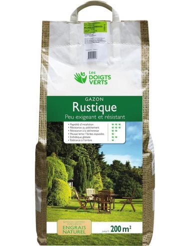 Gazon rustique enrichi 5 Kg (environ 170m2) - LES DOIGTS VERTS