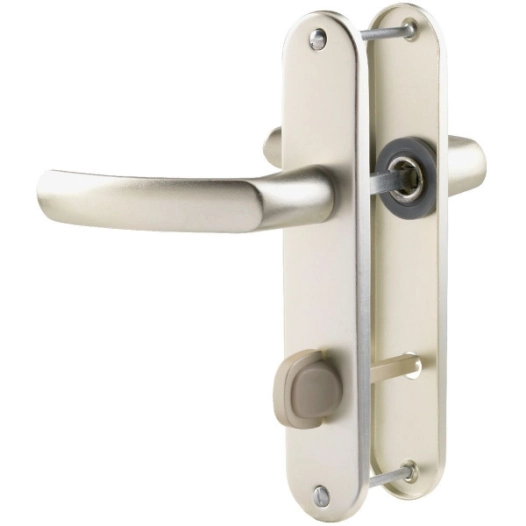 Poignée de porte sur plaque ARGENT- à condamnation - Budget - Vachette