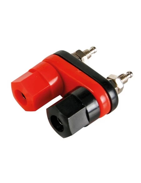 5 double borne de raccordement rouge - noir