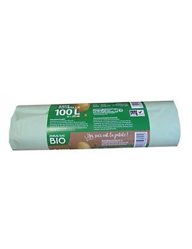 Sac Poubelle Bio 100l x15 trans 30microns -