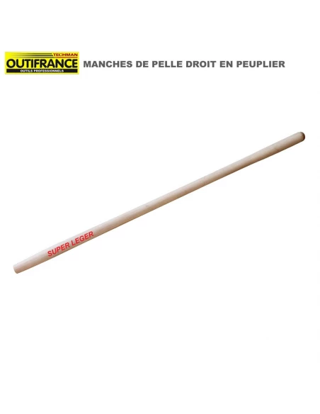 Manche en bois de peuplier pour pelle - 1.30 m