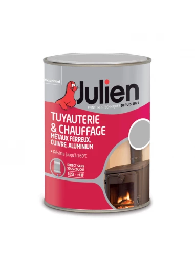 Peinture Tuyauterie Et Chauffage Brillante Blanc 0.25 litre - JULIEN