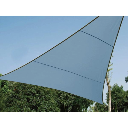voile solaire - triangle - 3.6 x 3.6 x 3.6 m - couleur : gris ardoise clair