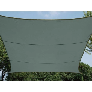 voile solaire - carré - 5 x 5 m - couleur : gris vert