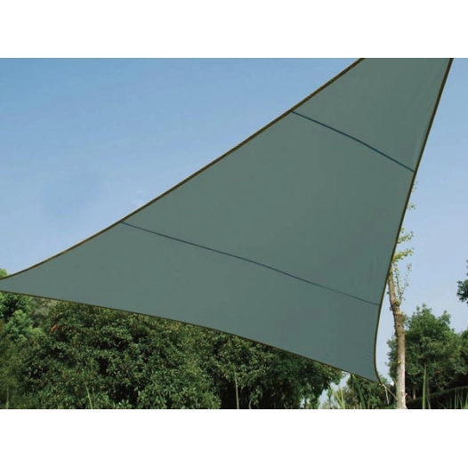 voile solaire - triangle - 3.6 x 3.6 x 3.6 m - couleur : gris vert