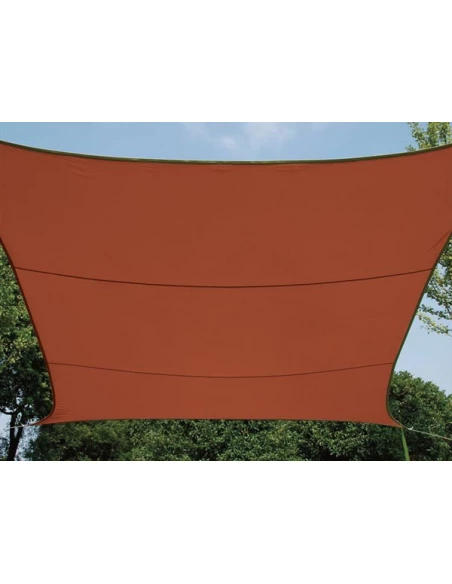 voile solaire - rectangulaire - 2 x 3 m - couleur : terracotta