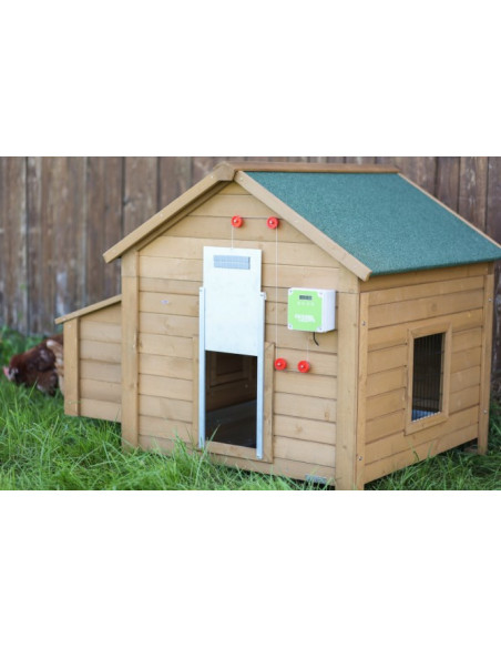 Kit Porte automatique de poulailler - porte coulissante 430 x 400 mm taille L - KERBL