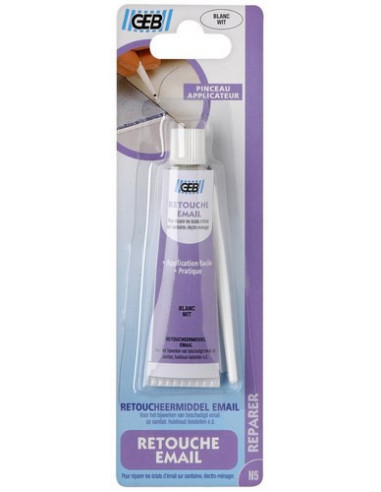 Stylo Retouche Émail Blanc Réparation éclats émail blanc - Geb