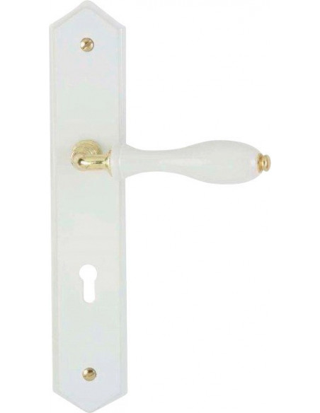 Poignée de porte rustique blanc clé L - DT2000