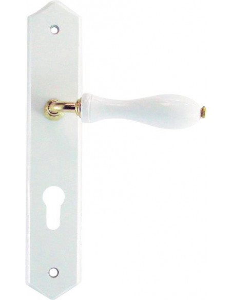 Poignée de porte rustique blanc clé i - DT2000