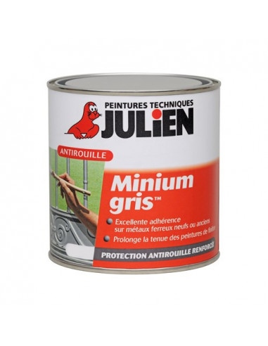 Primaire Minium Gris anti rouille Pz 104 0.5 litre - JULIEN