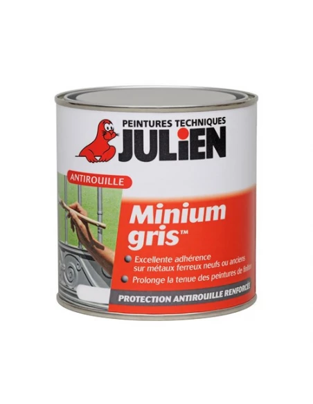 Primaire Minium Gris anti rouille Pz 104 0.5 litre - JULIEN