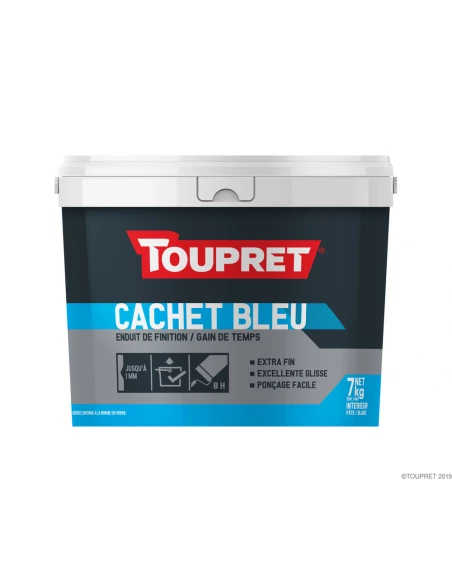 Enduit de finition Cachet Bleu Pate Nfe 7kg - TOUPRET