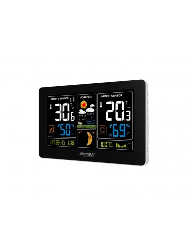 Station météo radio controlée écran couleur avec sonde exterieure et chargeur usb - OPTEX