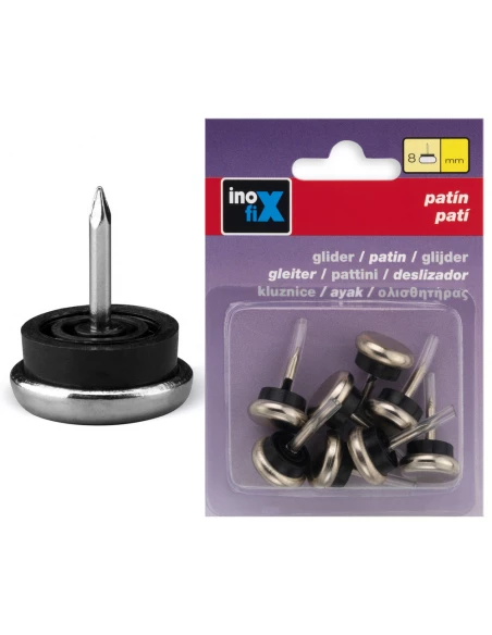 Patin Métal x8 Clou Diam 15mm Acier - INOFIX