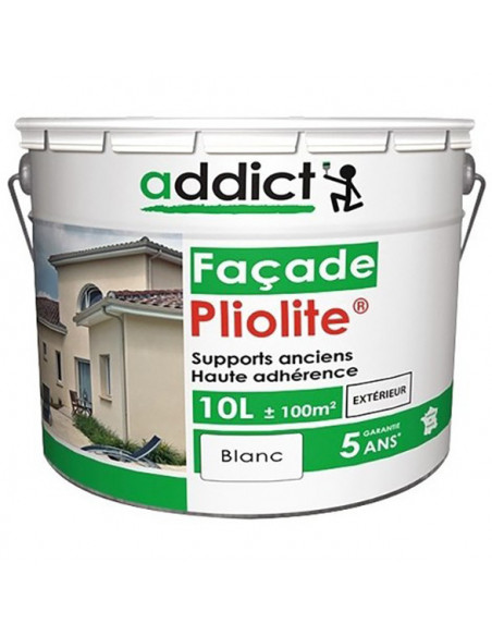 Peinture Façade 100% pliolite 10 litres ton pierre - ADDICT