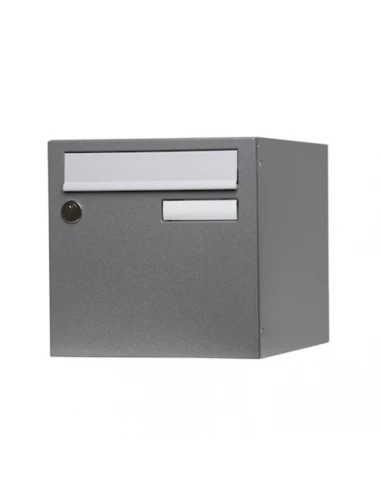 Boîte Aux Lettres Normalisée 1 Porte Extérieur Acier Gris Brillant Planète - Renz