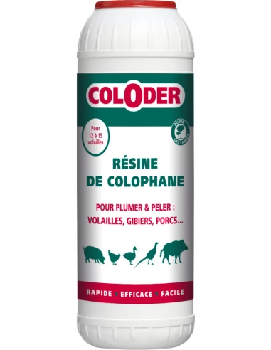 Résine de colophane Coloder 600g pour plumer volailles et gibiers - Saniterpen