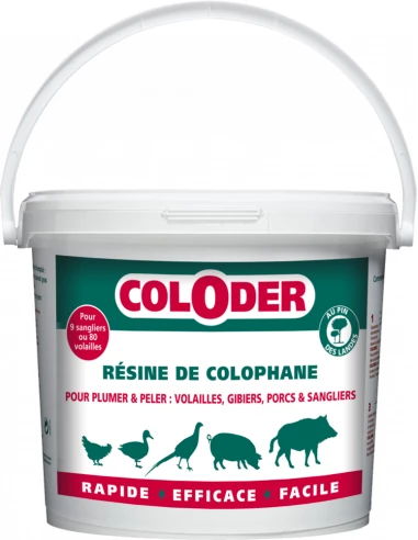 Résine de colophane Coloder 3.5 Kgs pour plumer volailles et gibiers - Saniterpen
