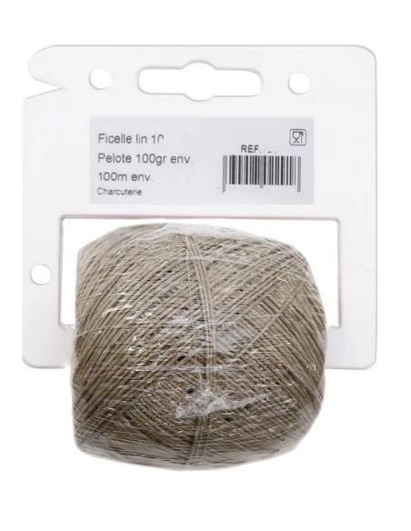 Ficelle en lin ecru pour charcuterie 90 m - LE PRATIQUE