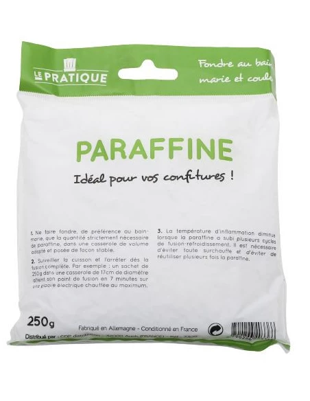 Paraffine alimentaire en sachet - billes 250g - LE PRATIQUE