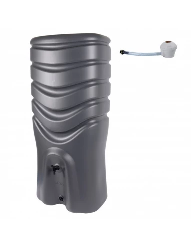 Récuperateur d'eau 350 litres gris anthracite + kit collecteur universel - EDA