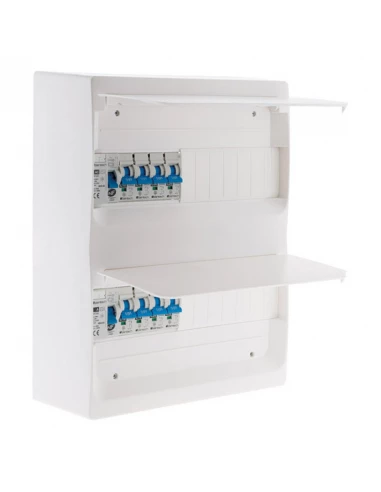 Coffret électrique tableau de 26 modules 8 disjoncteurs + 2 inter differentiel pré équipé - HBF