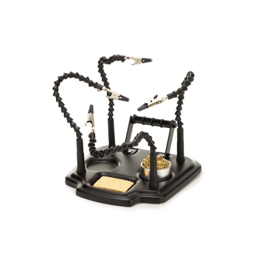 troisième main avec 4 bras et support d'étain à souder