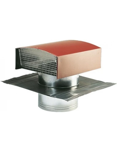 Sortie de toiture vmc 160 mm aldes , en galva pour tuile rouge - ALDES