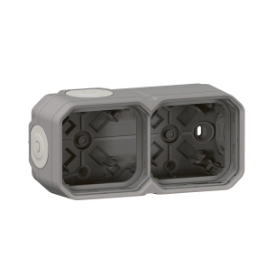 boitier 2p h/v gris
