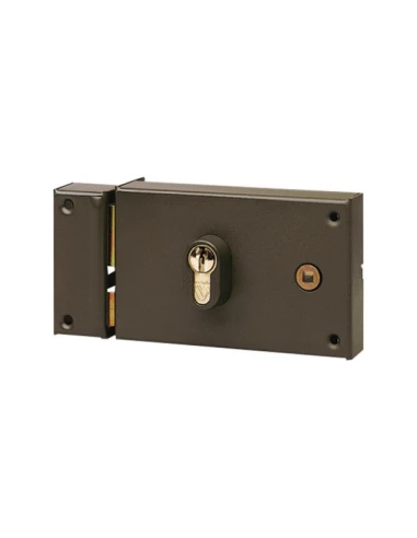 Serrure En Applique 7215 Pour Cylindre Profil Europeen -VERTICALE Tira Ge -GAUCHE -