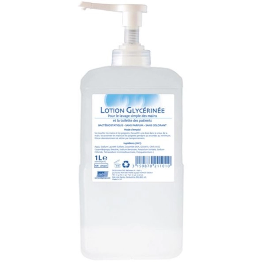 Lotion Lavante Glycerinee Sans Parfum - Flacon Pompe De 1 L