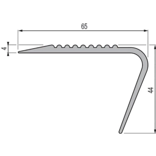 Nez De Marche Pvc Noir 65/1700 Mm
