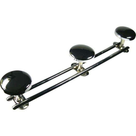 Porte-Manteaux A Fixer Metallique - 2 Tetes - Laque Blanc