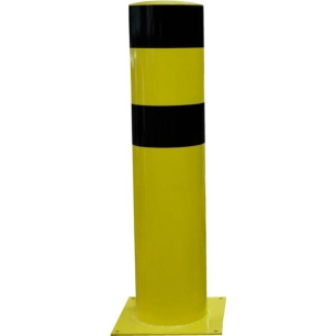 Poteau De Protection Acieravec Platine - Tube Ø 90mmnoir / Jaune
