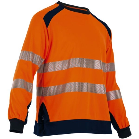 Reflet Tee Shirt Manches Longues Haute Visibilité - Respirant-Tl Mari Ne / Orange Tl