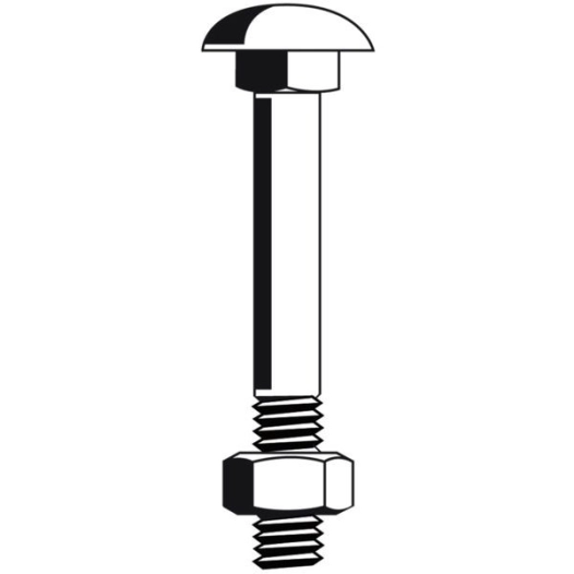 Boulon Trcc Aluminium Noir - Ø6x50